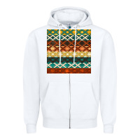 White native american aztec seamless pattern 1 Zipper Hoodie - BundleAndBundleShop