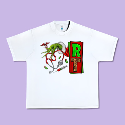 Christmas Character Nurse Urban Heavy Tee Designed By Nancycooperartshop