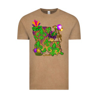 Louisiana Map Mardi Gras Vintage Tee | Teevron