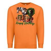Carrot happy holidays mustang horse Premium Sweatshirt - LillyAllenDesigns