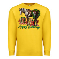 Lemon happy holidays mustang horse Premium Sweatshirt - LillyAllenDesigns