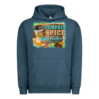 Pigment Midnight Navy pumpkin spice junkie Urban Hoodie - BarkalooDesign