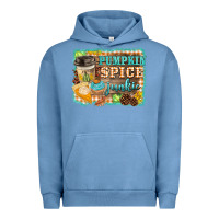 Pigment Pebble Blue pumpkin spice junkie Urban Hoodie - BarkalooDesign