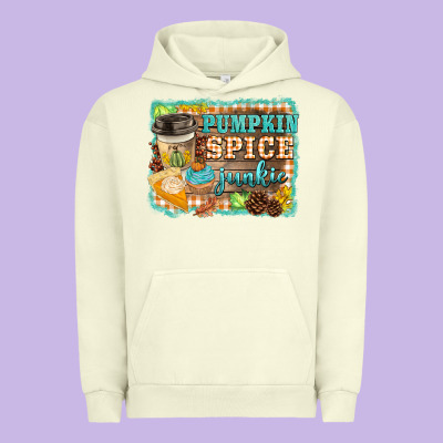 Pumpkin Spice Junkie Urban Hoodie Designed By Barkaloodesign