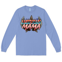 Colony Blue American mama Mother's Day Long Sleeve Tee - HowdyJamesFarm