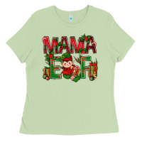 Matcha Mama Elf With Gift Christmas Ladies Tee - BundleAndBundleShop