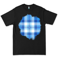 Black Winter Tartan Patch Premium Tee - BundleAndBundleShop