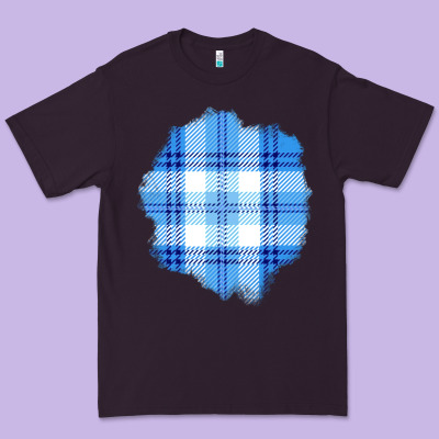 Winter Tartan Patch Premium Tee Designed By Bundleandbundleshop