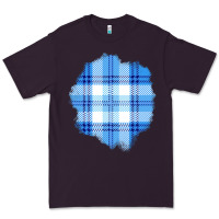 Plum Winter Tartan Patch Premium Tee - BundleAndBundleShop