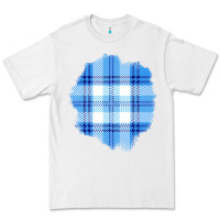White Winter Tartan Patch Premium Tee - BundleAndBundleShop