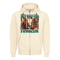 Sandshell Somebody's Problem Bull Skull Zipper Hoodie - FaDigitalArtStudio