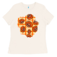 Bone Thanksgiving Turkey With Tartan Patch Ladies Tee - BundleAndBundleShop