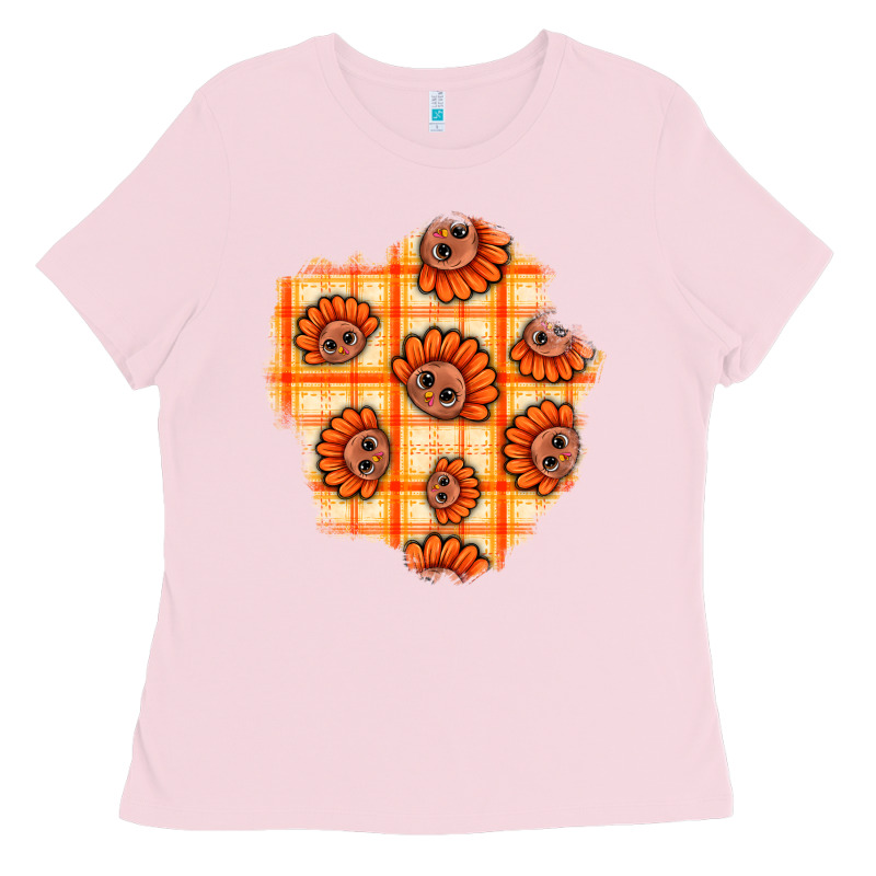 Thanksgiving Turkey With Tartan Patch Ladies Tee by BundleAndBundleShop | Teevron