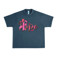 Midnight Navy hope breast cancer Urban Heavy Tee - NancyCooperArtShop