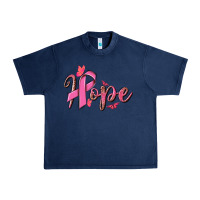 Navy hope breast cancer Urban Heavy Tee - NancyCooperArtShop