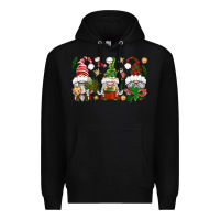 Black Christmas Gnomes Premium Hoodie - BundleAndBundleShop