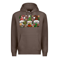 Coffee Christmas Gnomes Premium Hoodie - BundleAndBundleShop