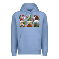 Colony Blue Christmas Gnomes Premium Hoodie - BundleAndBundleShop