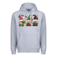 Heather Grey Christmas Gnomes Premium Hoodie - BundleAndBundleShop
