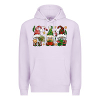 Lilac Christmas Gnomes Premium Hoodie - BundleAndBundleShop