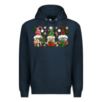 Navy Christmas Gnomes Premium Hoodie - BundleAndBundleShop