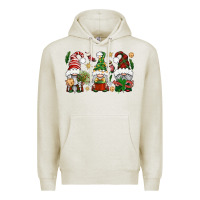 Oatmeal Heather Christmas Gnomes Premium Hoodie - BundleAndBundleShop