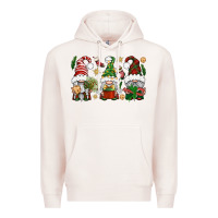 Pale Pink Christmas Gnomes Premium Hoodie - BundleAndBundleShop