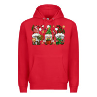 Red Christmas Gnomes Premium Hoodie - BundleAndBundleShop