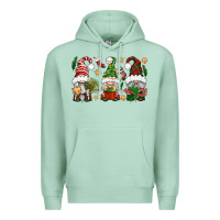 Seafoam Christmas Gnomes Premium Hoodie - BundleAndBundleShop