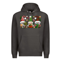 Smoke Christmas Gnomes Premium Hoodie - BundleAndBundleShop