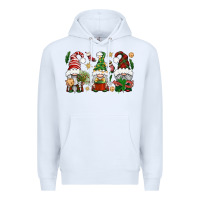 White Christmas Gnomes Premium Hoodie - BundleAndBundleShop