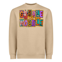 Mushroom Gobble Till You Wobble Heavyweight Sweatshirt - FaDigitalArtStudio