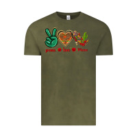 Vintage Olive Peace Love Mexico Vintage Tee - texasbilliewilder