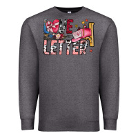 Charcoal Heather Love Letter Premium Sweatshirt - SublimationCraftShop