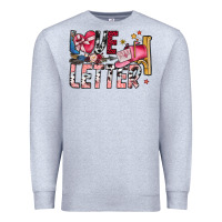 Heather Grey Love Letter Premium Sweatshirt - SublimationCraftShop