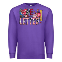 Purple Love Letter Premium Sweatshirt - SublimationCraftShop