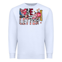 White Love Letter Premium Sweatshirt - SublimationCraftShop