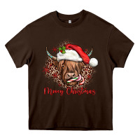 Mooey Christmas Cow Heavy Core Tee | Teevron