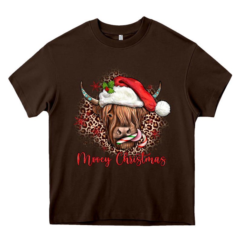 Mooey Christmas Cow Heavy Core Tee by JahusDesignShop | Teevron