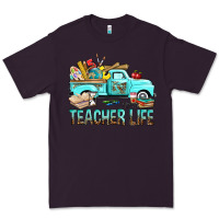 Plum Teacher Life With Truck Premium Tee - BundleAndBundleShop