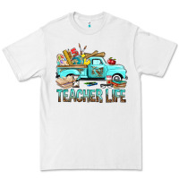 White Teacher Life With Truck Premium Tee - BundleAndBundleShop