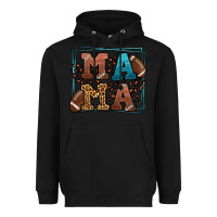 Black American Football Mama Mother's Day Heavyweight Hoodie - LillyAllenDesigns