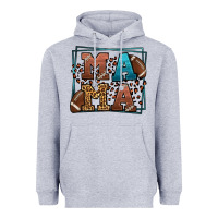 Heather Grey American Football Mama Mother's Day Heavyweight Hoodie - LillyAllenDesigns