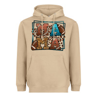 American Football Mama Mother's Day Heavyweight Hoodie | Teevron
