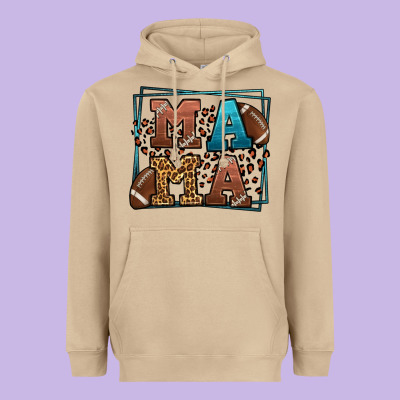 American Football Mama Mother's Day Heavyweight Hoodie Designed By Lillyallendesigns