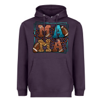 Plum American Football Mama Mother's Day Heavyweight Hoodie - LillyAllenDesigns