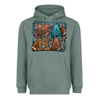 Sage American Football Mama Mother's Day Heavyweight Hoodie - LillyAllenDesigns