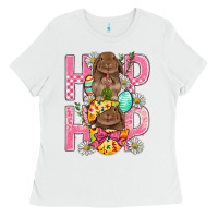 White Hip Hop Easter Ladies Tee - BundleAndBundleShop