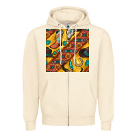 Sandshell western cowboy bull skull seamless pattern Zipper Hoodie - BundleAndBundleShop