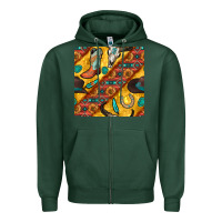 Sports Green western cowboy bull skull seamless pattern Zipper Hoodie - BundleAndBundleShop